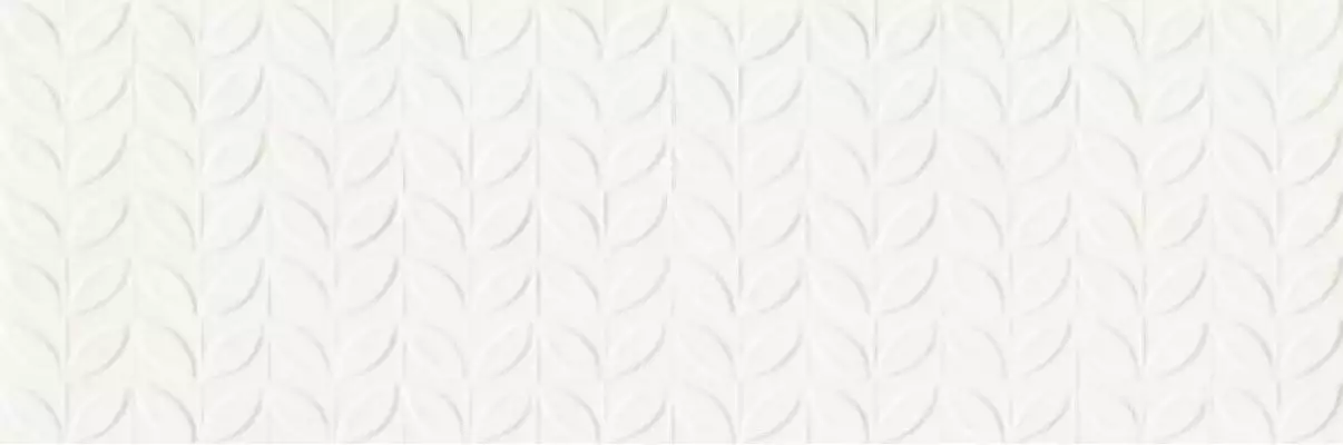 RA6J Плитка Vida Struttura Foglia 3D Bianco Rett 30x90
